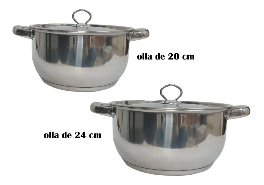 Juego De Ollas, Set De Cocina En Acero Renahouse 15 Piezas